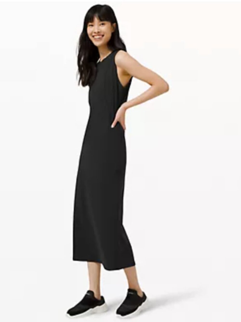 Lululemon - All Aligned Sleeveless Midi Dress (Black) Size 8